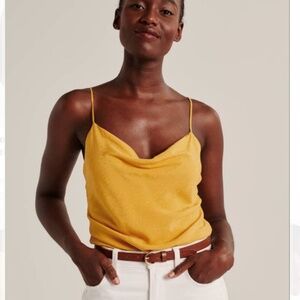 A&f cowlneck yellow bodysuit